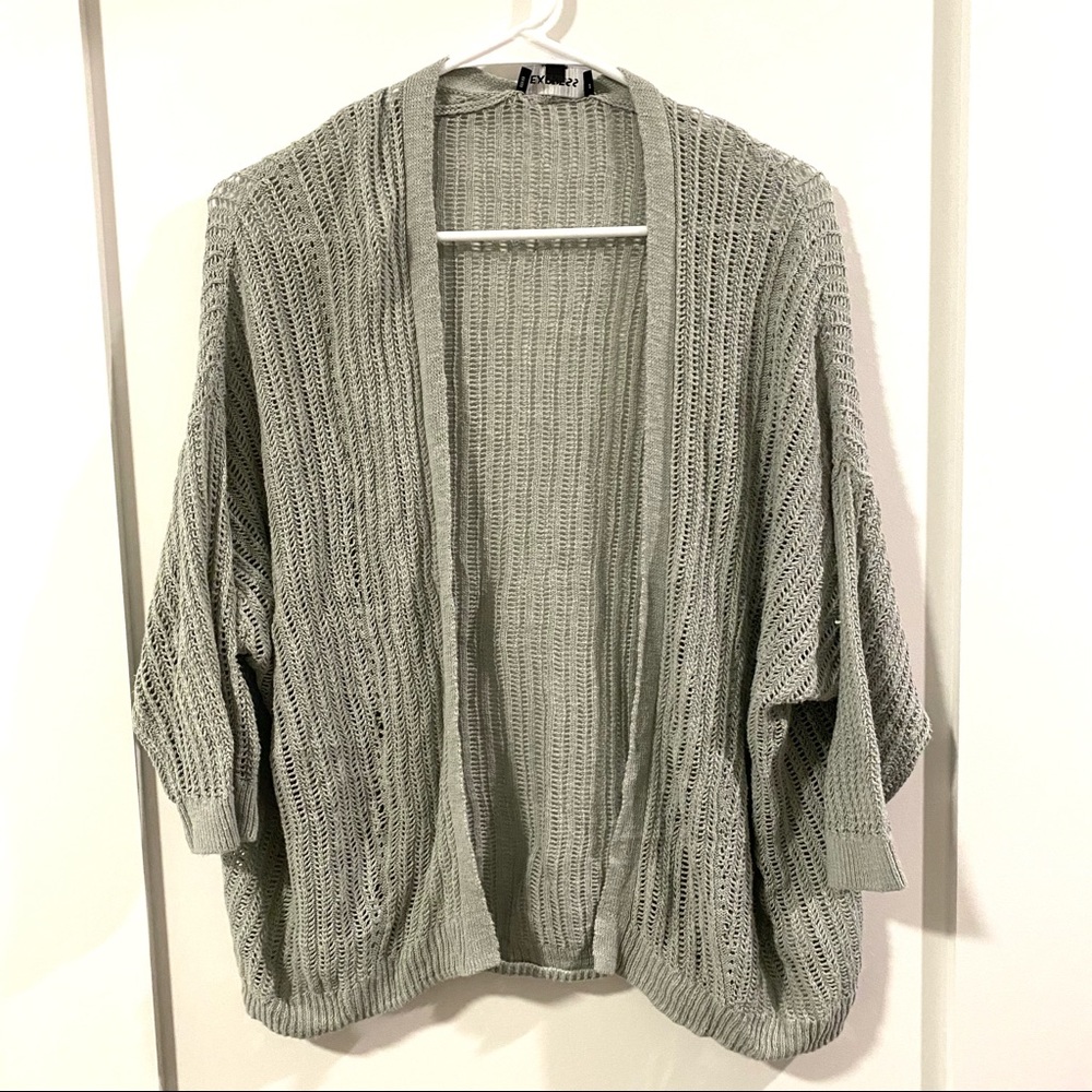 Mint/sage green 3/4 Drop Sleeve Cardigan